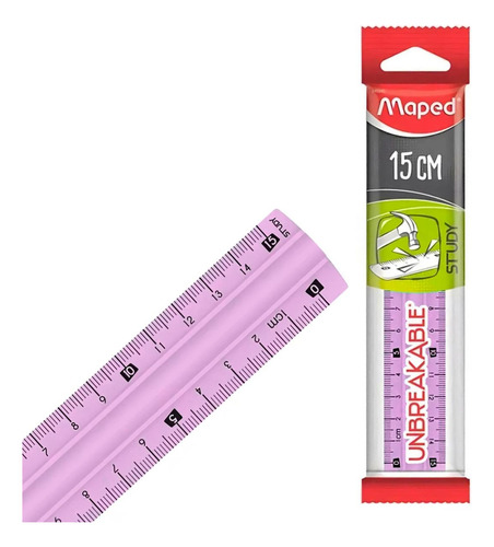 Régua Study Unbreakable 15cm - Maped