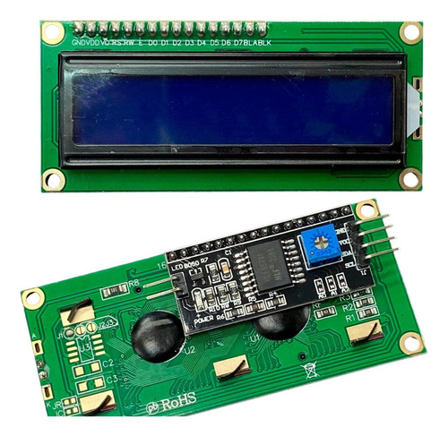 Display Lcd 16x2 C/ Back Azul E Módulo Serial I2c