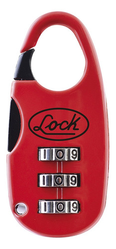 Candado Combinación Digital P/maletero 20mm Rojo Lock
