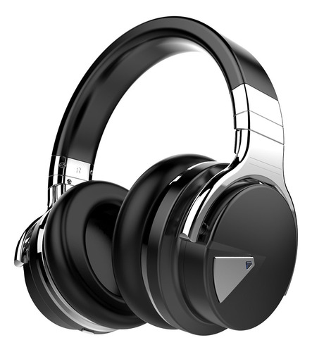 Fone de ouvido over-ear gamer sem fio Cowin Audífonos ANC E7 preto com luz  preto