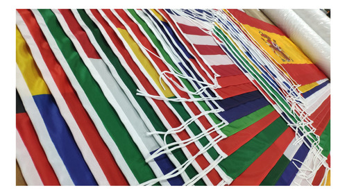 Bandera De Países 90 X 60 Cm Oficiales Refuerzo Y Sogas