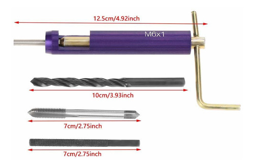 54 Repuesto M6 Kit Reparacion Rosca Insercion Acero Para