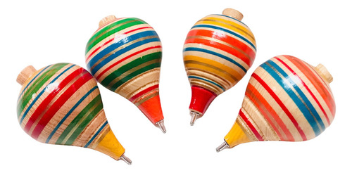 50 Trompos Artesanales De Madera (9) Cm Con Cuerda Mayoreo