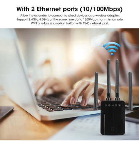 Repetidor Inalámbrico De Red De Señal Wifi De Doble Banda Ne