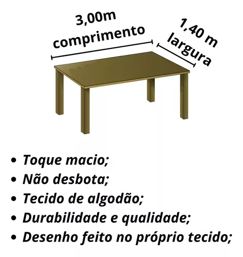 Toalha de Mesa Xadrez Vichy Vermelho. Tecido Jacquard Fácil de Lavar e  Secar (8 lugares (3m x 1,40m))