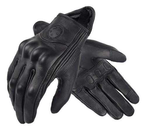 Guantes Moto Cuero Custom Old School Retro Harley A