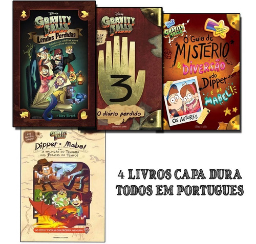 Disney Gravity Falls Diário 3 + Lendas Perdidas + 2 Livros