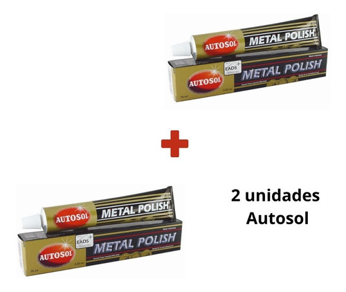 2 Polidor De Metais Autosol Roda Cromado Blindado Cobre Inox