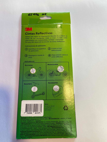 Imagen 2 de 4 de Cinta Reflectivas 3m 12 Unidades 7 X 145mm Amarillo Ionlux