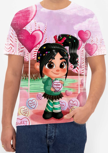 Camiseta Camisa Detona Ralph Personagens Vanellope Filme 19