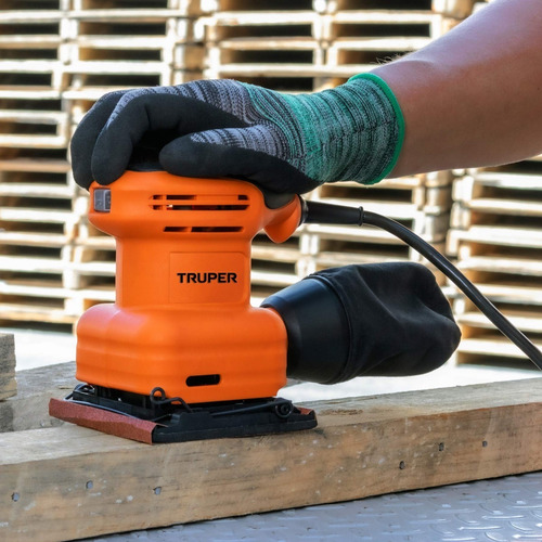 Lijadora profesional orbital Truper LIOR-1/4A2 naranja 60Hz 200W 120V