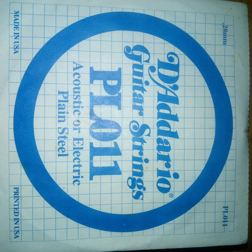 Cuerdas De Guitarras D'addario Pl11 28mm Made In Usa.