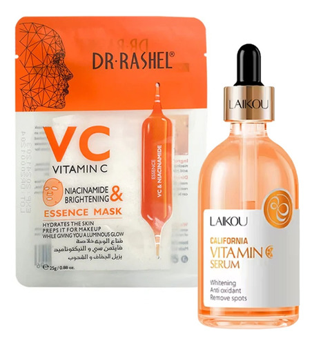 Serum Facial Vitamina C California + Mascarilla Niacinamide