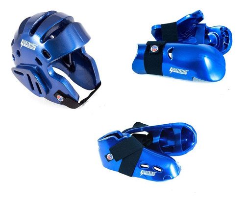 Rayo Azul Karate Sparring Gear Paquete Ofertas - Niño Median