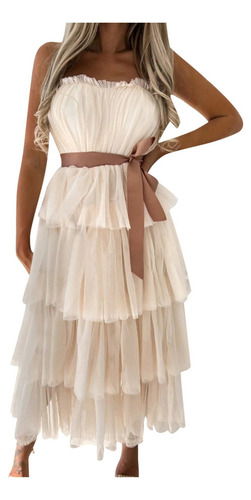 Vestido De Tul Sin Mangas Femenino Mesh Princess Se