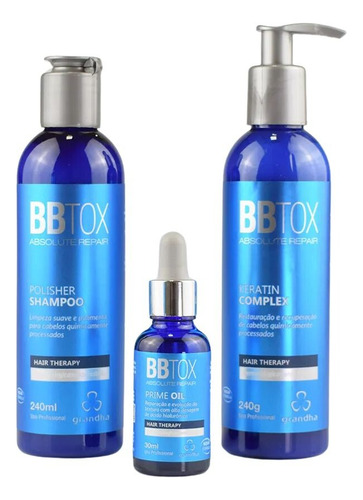 Grandha Bbtox Kit Pós Progressiva 750ml - Cabelos Danificado