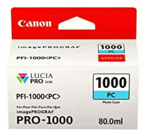 Canon Tinta Pfi-1000 Pc Foto Cian Para Pixma Pro-1000