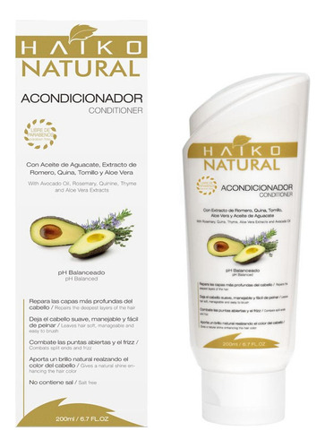  Acondicionador Con Aceite De Aguacate X 200 Ml Haiko Natur