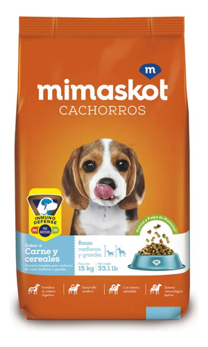 Mimaskot, Carne Y Cereales, Cachorros Med Y Gra 25kg