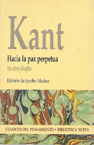 Libro Kant Hacia La Paz Perpetua De Immanuel Kant