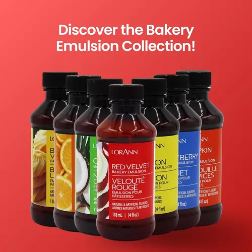 Emulsión Red Velvet Para Panadería, Botella 118 Ml.