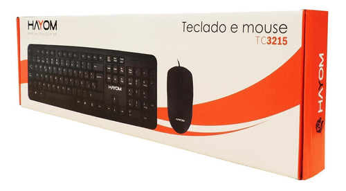 Teclado E Mouse Com Fio Desktop Hayom Tc3215 Abnt2