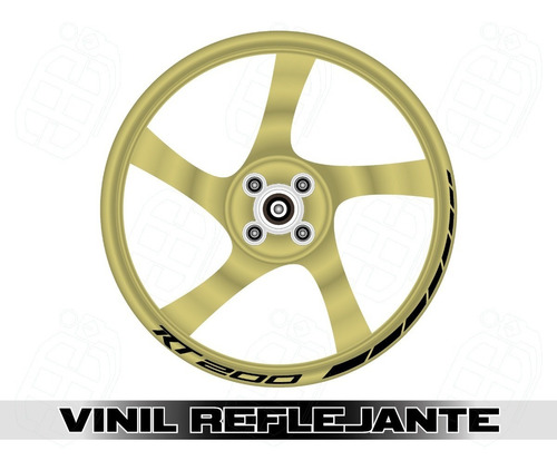 Stickers Reflejantes Para Rin De Moto Italika Rt200