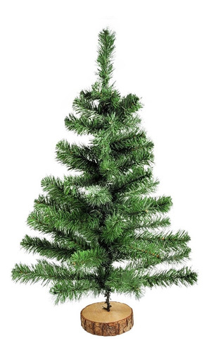 Árbol Pino De Navidad Base De Madera 70 Cm