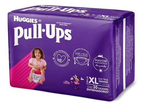 Huggies Pull-ups Calzoncito Desechable Extragrande Niña 30p Género Mujer Talla Extra grande (XG)