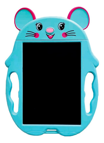 Lousa Mágica Infantil Animais Divertidos Tela Lcd Azul Fenix Cor Azul Ratinho