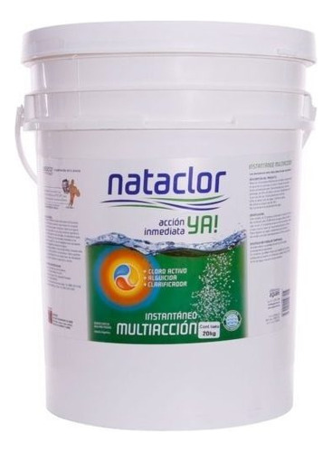 Cloro Instantáneo Multiaccion Nataclor 20 Kg Granulado Fino