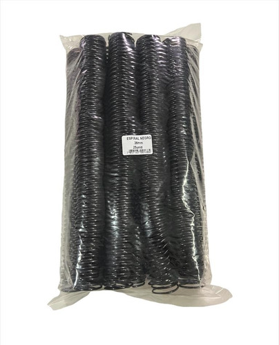 Espirales Plásticos Para Encuadernar 26mm Color Negro.