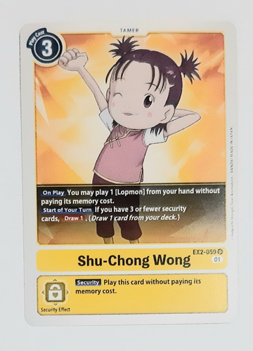 Carta  Tamer Shu Chong Wong Digimon Tcg Ex2 59 U