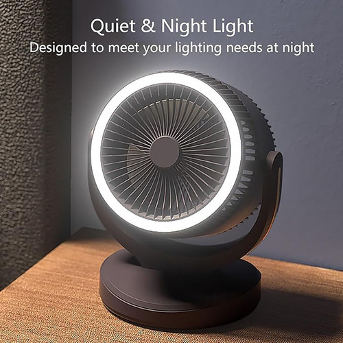Ventilador Portátil De Circulación De Aire Con Luz Nocturna