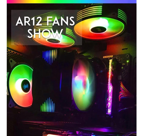 Cooler Fan Aigo Ar12 Rgb 5 Fans + Controladora
