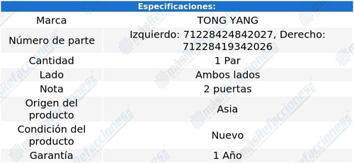 Par Biseles Para Faro Bmw 320i 01-05 Tong Yang