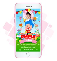 Comprar Invitación Digital Imagen - Plim Plim Con Foto (niña) (2)