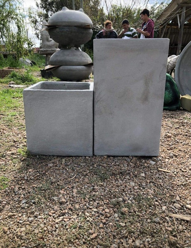 Maceta Hormigón Cubo 30 X 30 Gris Decorativa!!!