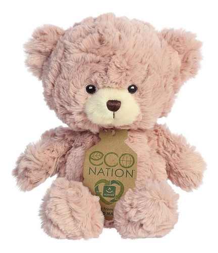 Cor Peluche Aurora Peluche Eco Nation Sustentable Oso Rosa 