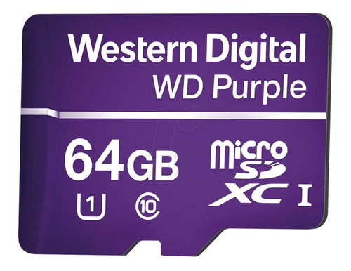 Memoria Microsd 64gb, Especial Para Videovigilancia, Wd64msd