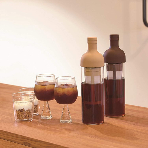 Botella De Vino Hario Cold Brew Coffee, 650 Ml, Color Marrón