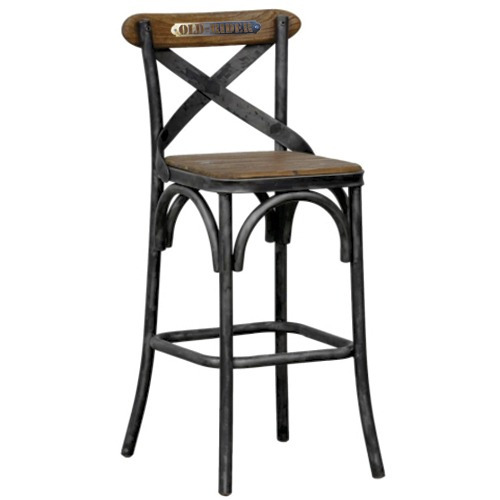 Banqueta Alta Caño Hierro Silla Industrial Old-rider Sa-22