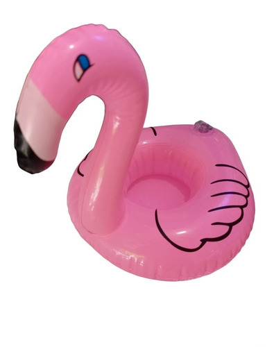 Inflable Porta Vasos Flamingo 10 Pieza Flotador Lata