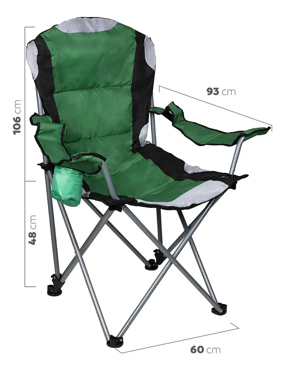 Sillón Director Waterdog Plegable Silla Camping Reposera Verde
