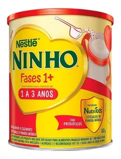 Fórmula infantil em pó sem glúten Nestlé Ninho Fases 1+ en lata de 800g