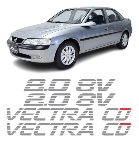 Kit De Adesivos Emblema Vectra Cd 2.0 8v Completo Vcd8v