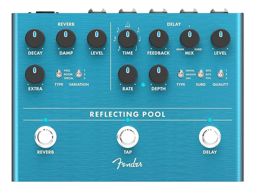 Pedalera Fender Reflecting Pool Reverb Tap Delay