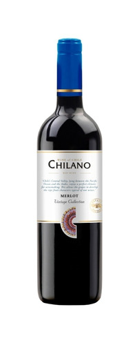 Imagem 1 de 1 de Vinho Chileno Tinto Seco Chilano Vintage Collection Merlot Central Valley Garrafa 750ml