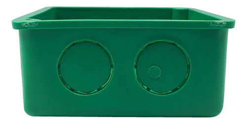 Registro 3x3 Empotrar Verde Cuadrado Sin Tapa Plastico 92 Pz