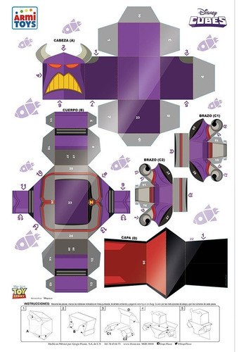 Toy Story, Armi Toys Kit 4 Piezas Muñecos Armables Cubes